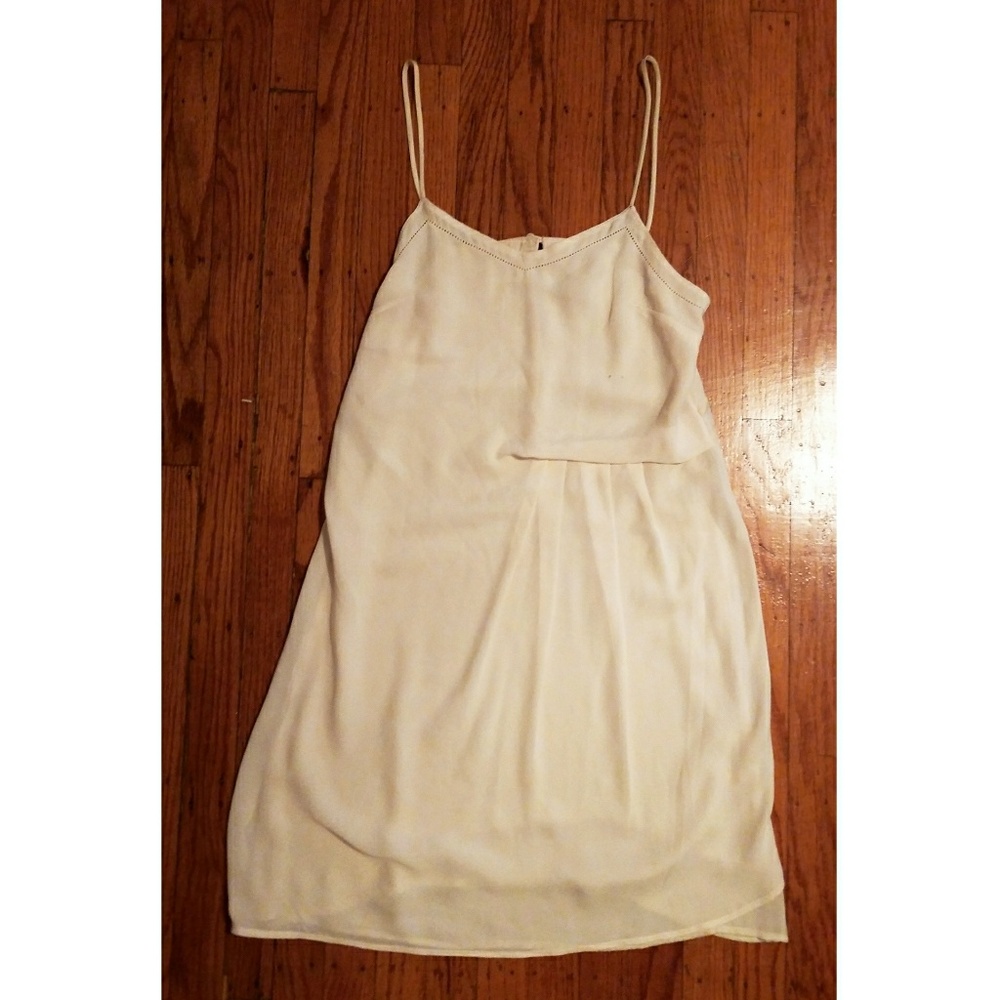 Simple Cream Slip Dress